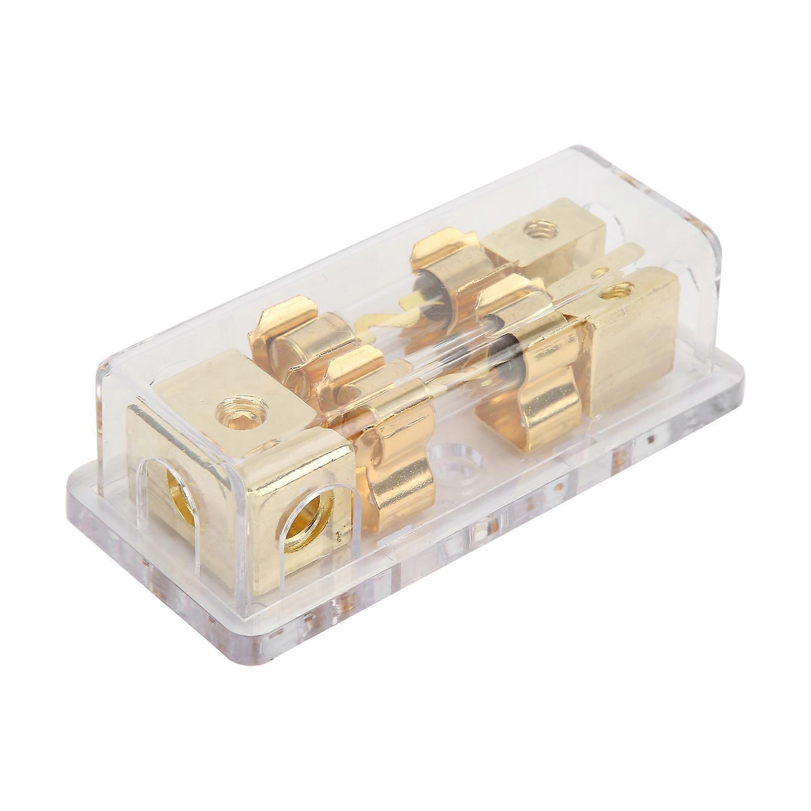 Power Distribution Block 60A 1 in 2 Out Audio Splitter Fuse Holder for Car RV Solar System