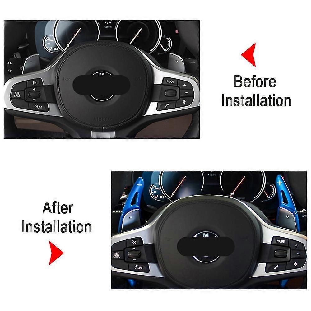 Extensions De Palettes De Vitesse Pour BMW - ABS Noir, Compatible Séries 3/4/5/7/X3/X5 Etc. (2 Pièces)