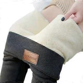 Vinterull Foder Bottoming Byxor Damer, hög midja Stretch Tjock Kashmir Bottoming Pants Plysch Varma Varma Byxor