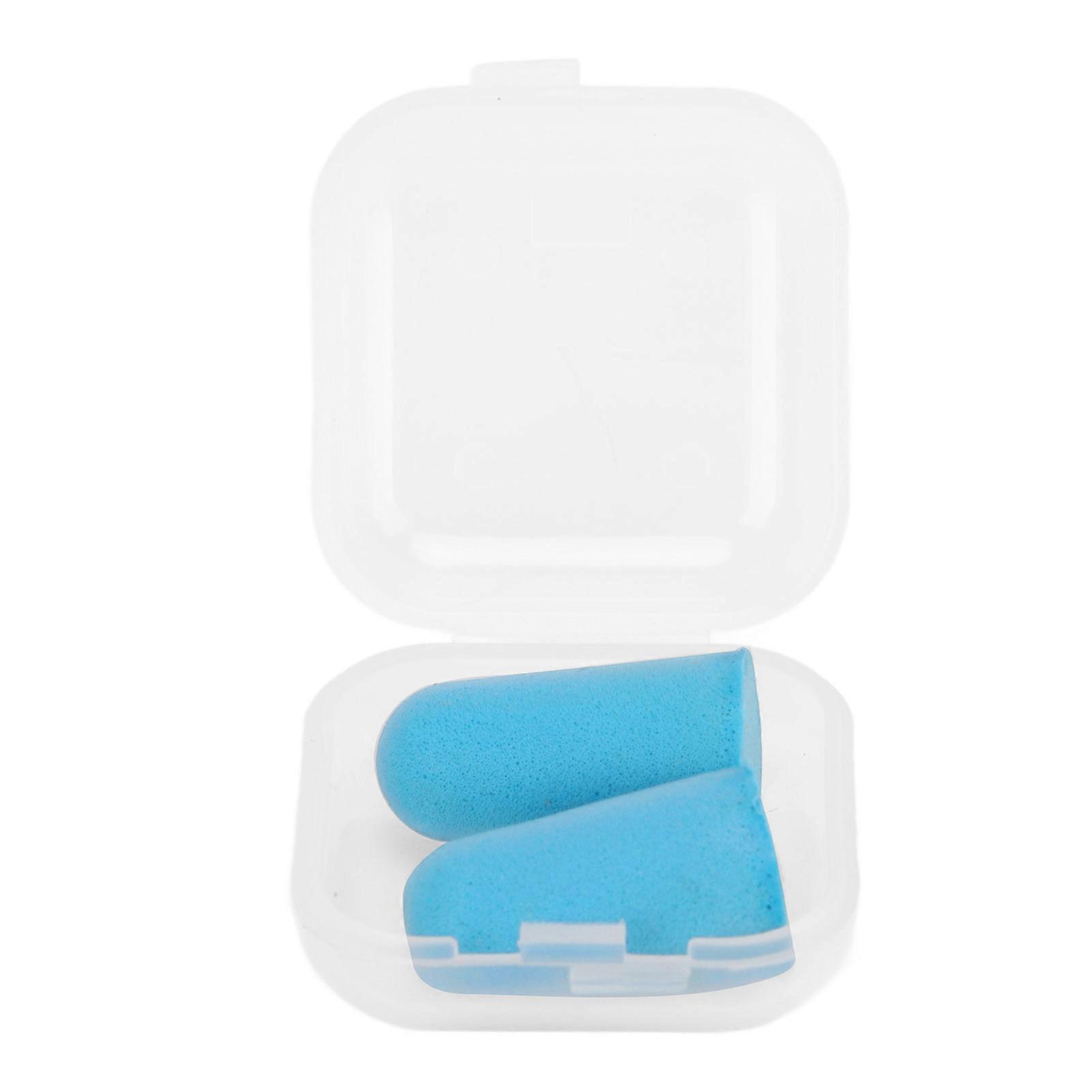 2pcs Earplugs Sponge Sound Insulation Noise Prevention Household Sound Insulation Earplugsblue