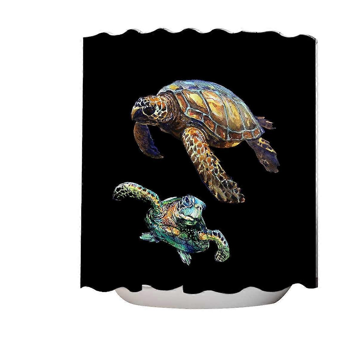 Two Turtles Shower Curtain