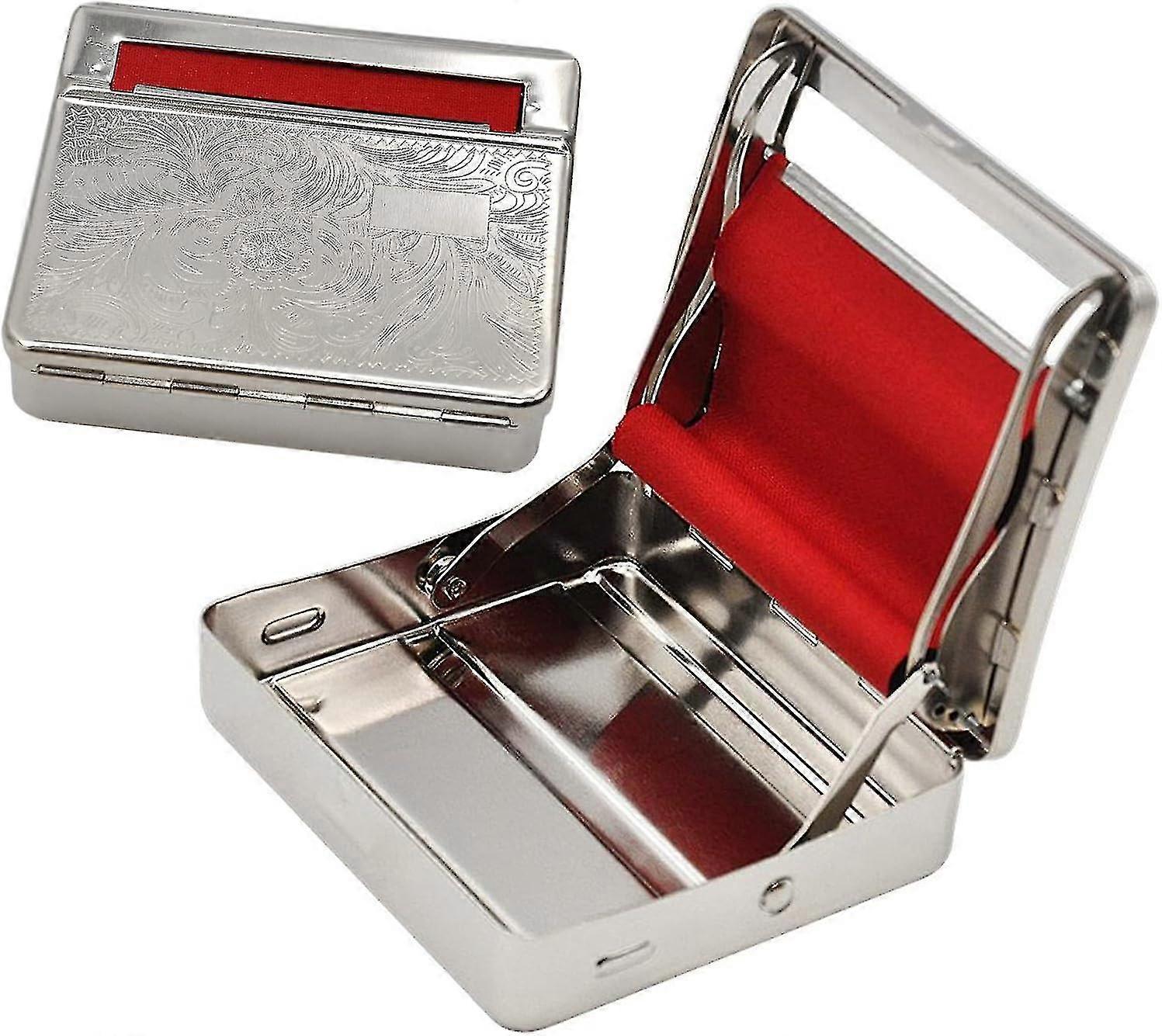 Rolling Machine Metal Red Tissue Automatic Cigarette Tobacc Roller Box & Storage Box 70mmjnnjv