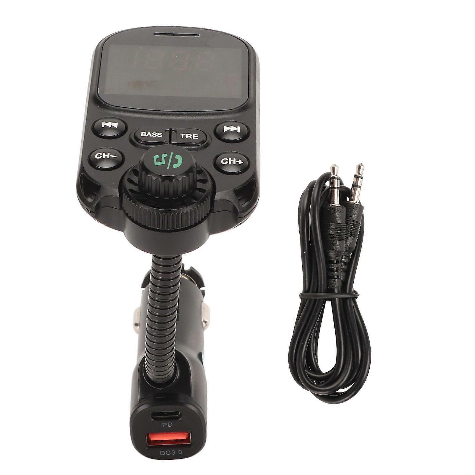 Bluetooth FM Transmitter Wireless Radio Adapter Car Charger Mp3 Player Support PD30W QC18W Fast Charging