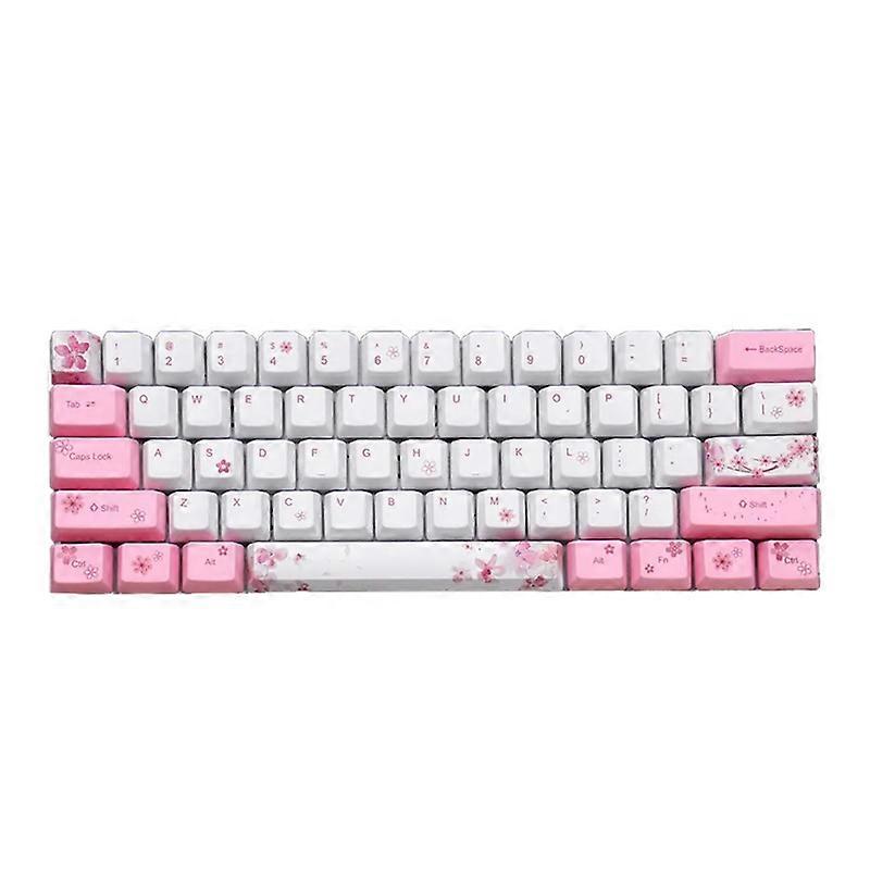 PBT 71Key OEM Profile Five-Sided Sublimation Process Cherry Blossom Keycap