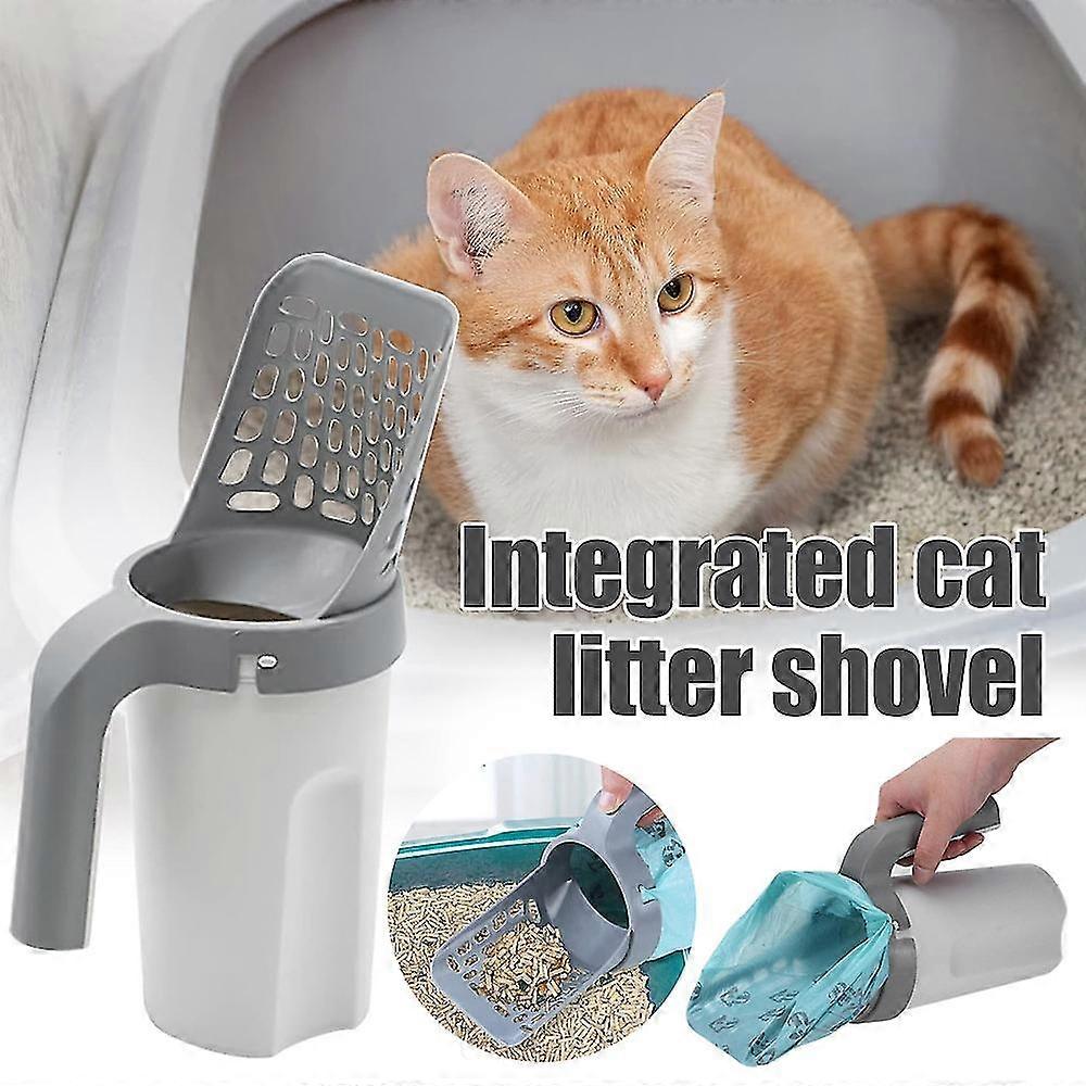 Portable cat litter scoop with stand, cat litter scoop with trash can, large capacity cat litter scoop, portable cat litter scoop, cat litter filtrati