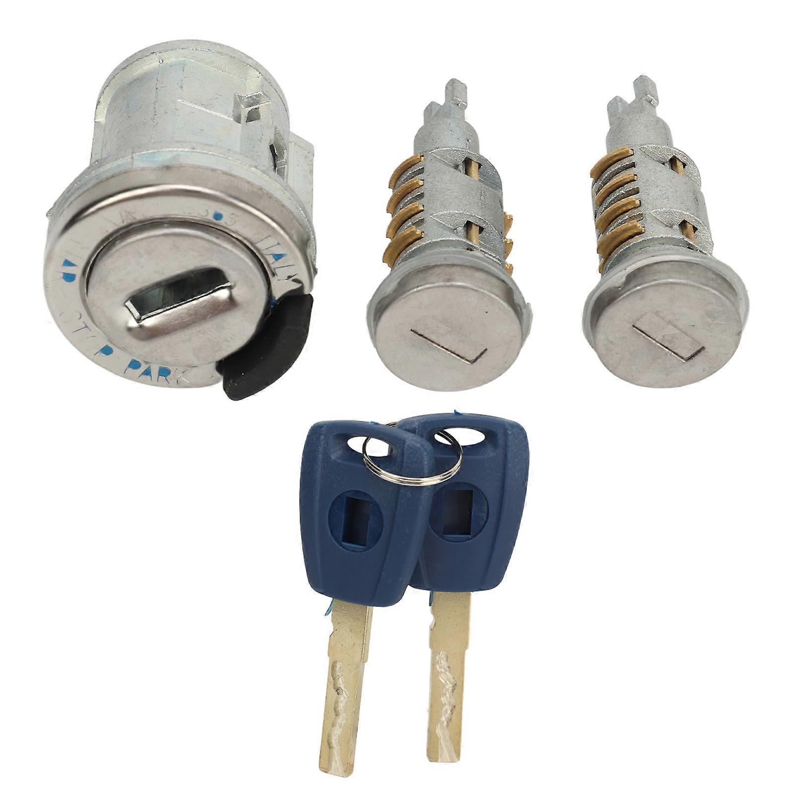 Door Car Lock Barrel Safe Reliable Sturdy Ignition Switch Lock Barrel Cylinder Replacement for Fiat Doblo MK2 YEMAA