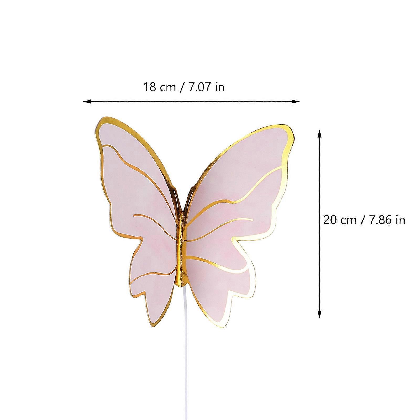 10pcs Chic Butterflies Modeling Dessert Decors Creative Cake Topper Decors