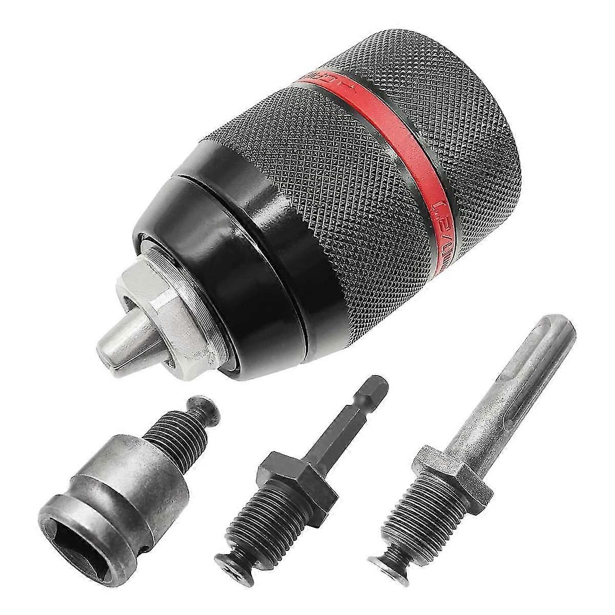 Keyless Drill Chuck Quick Change Hand Drill Chuck 1/2-20unf Mount 1.5-13mm With Sds-plus 1/2inch Wr