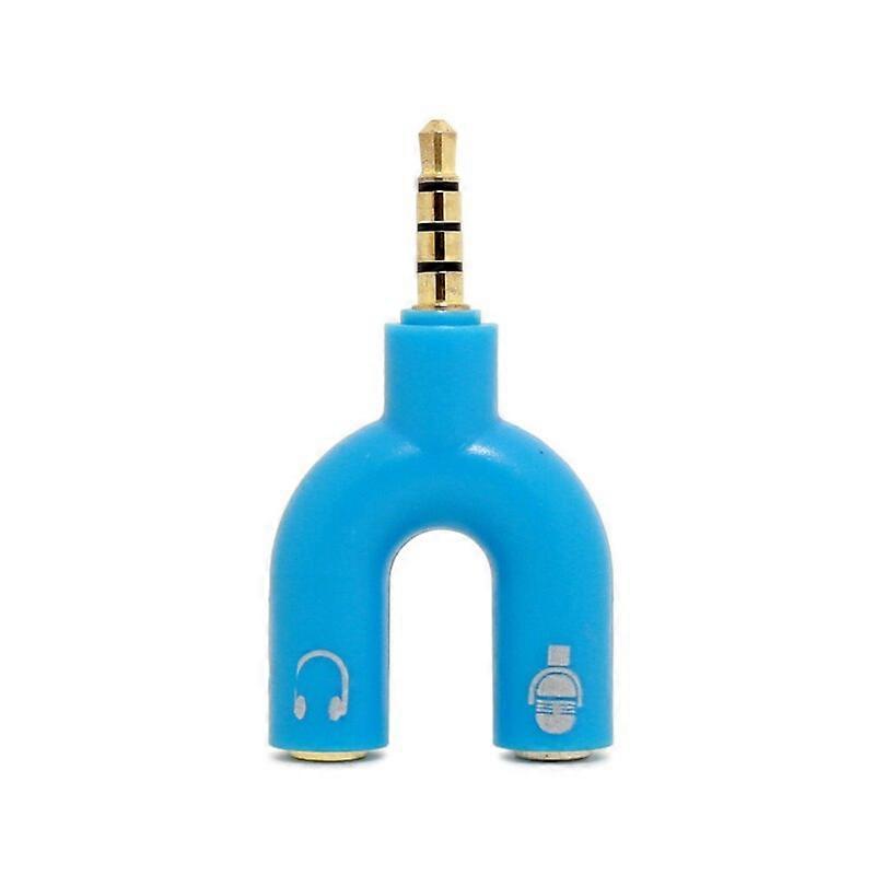 Audio converter adapter for microphone, 3.5mm, sound separator, external stereo jack interface for 2-way U helmet speakers