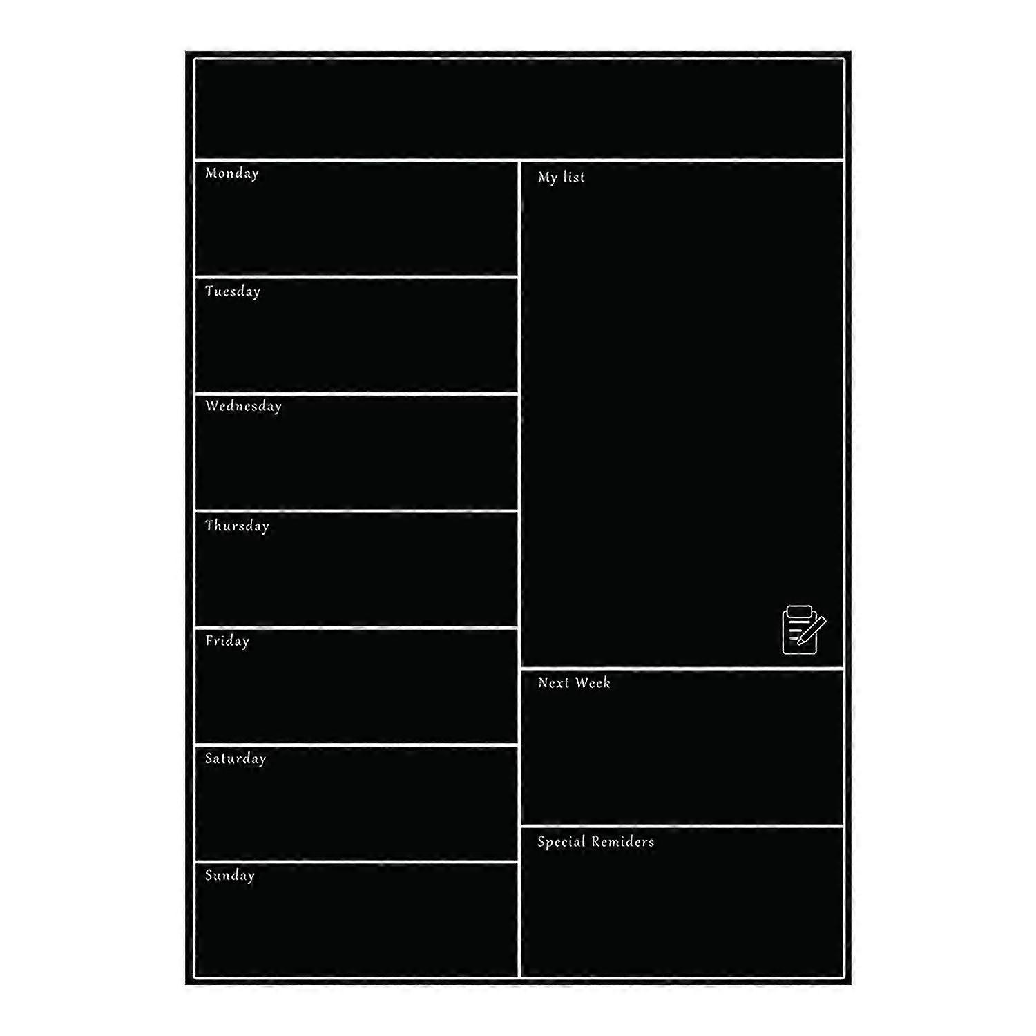2025,Magnetic Whiteboard Refrigerator Soft Whiteboard Mobile Weekly Planner