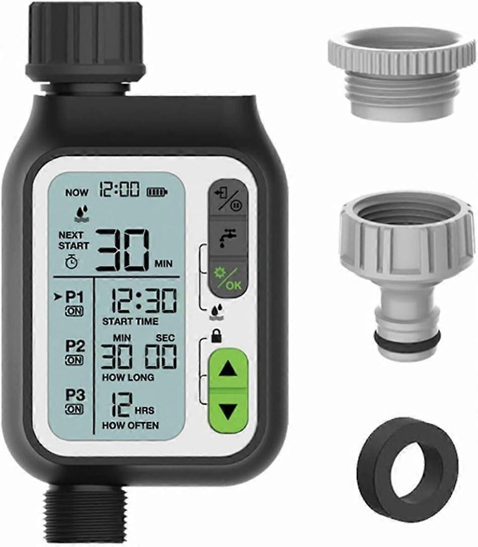 Watering timer - 3 separate programs - Electric sprinkler - Automatic rain sensor - Garden sprinkler