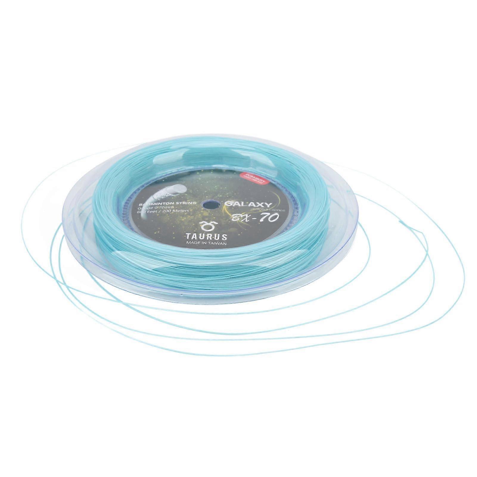 Badminton Racket String, High Elastic Badminton String, 200m Badminton String 0.7mm for Racquet String Line Badminton Repair Accessory(Sky Blue)