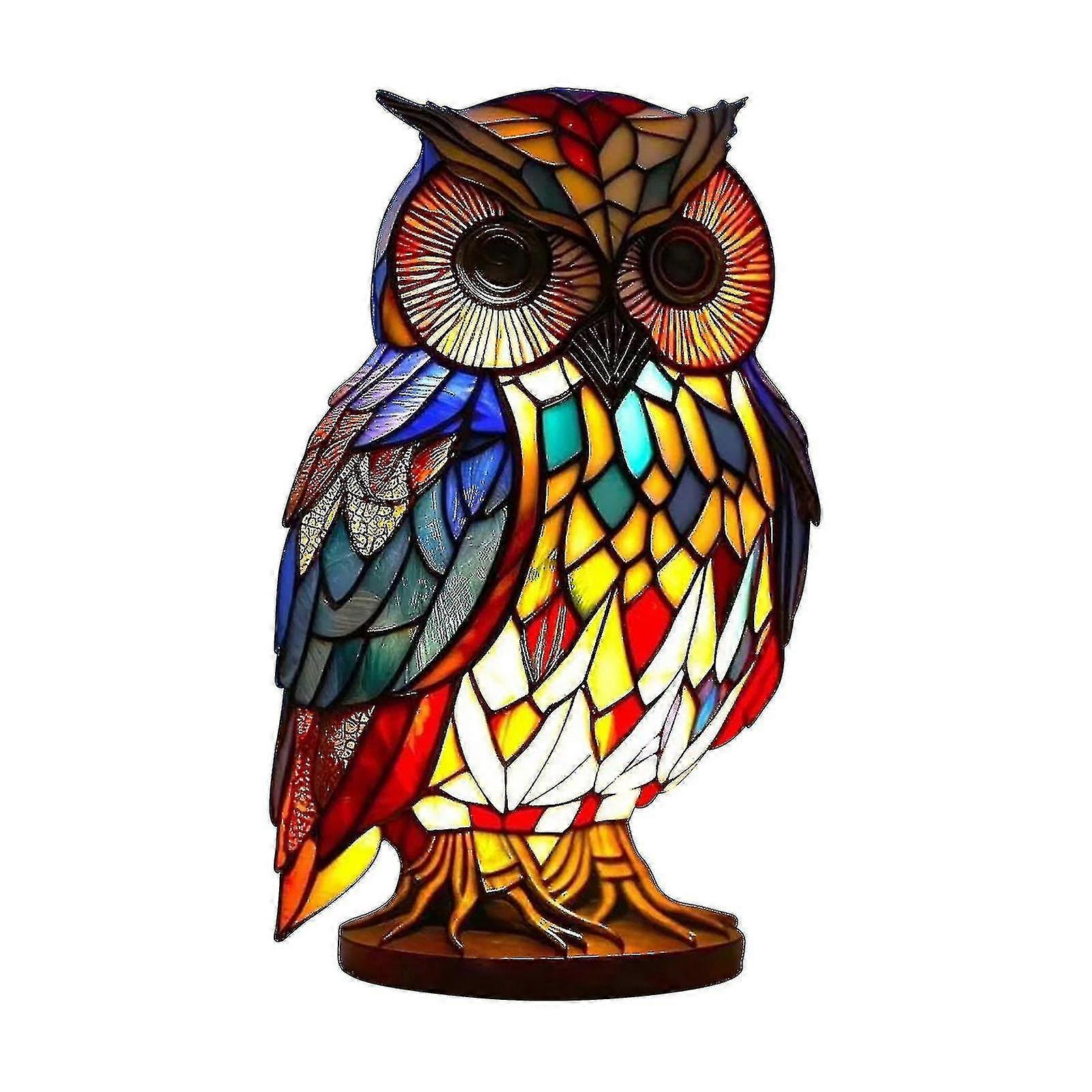 Animal Table Lamp Stained Resin Stained Night Light Retro Desk Lamps Xmas Gift