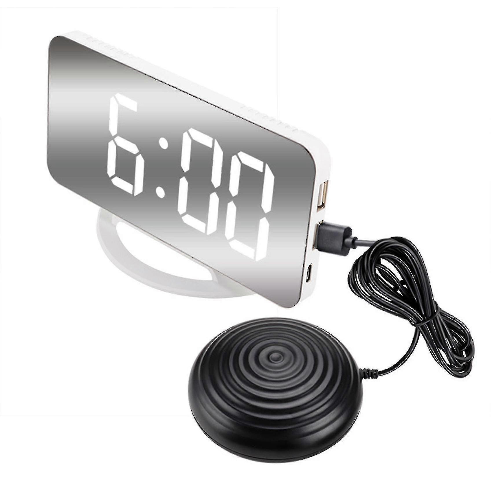 Loud Vibrating Alarm C For Sleepers Adults Deaf, Digital Ed C With Bed Shaker F