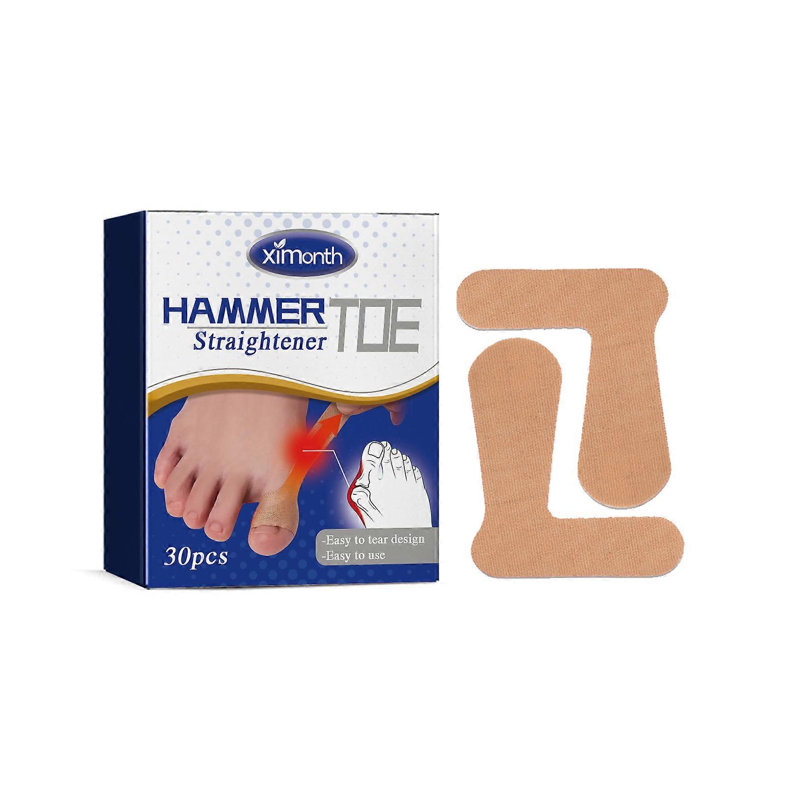 Ximonth 30pcs Hammer Toe Straightener Bunion Patches Thumb Joint Patch Breathable Fast Acting Stickers Relieves Pain