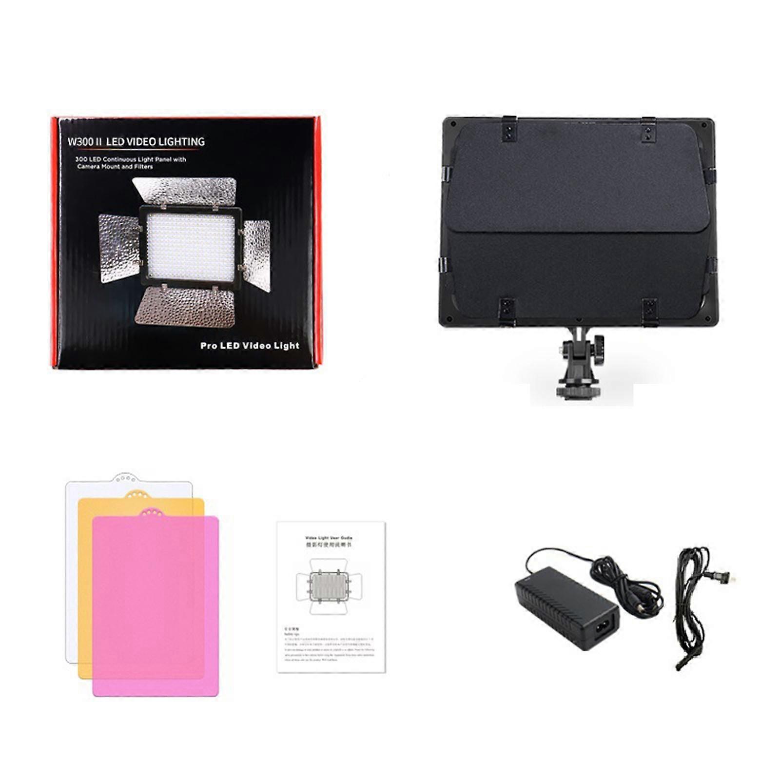 WS-300 II LED Video Camera Light Photography Fill Light 6500K 4250Lux Power 20W for Live Broadcast Selfie Vlogging