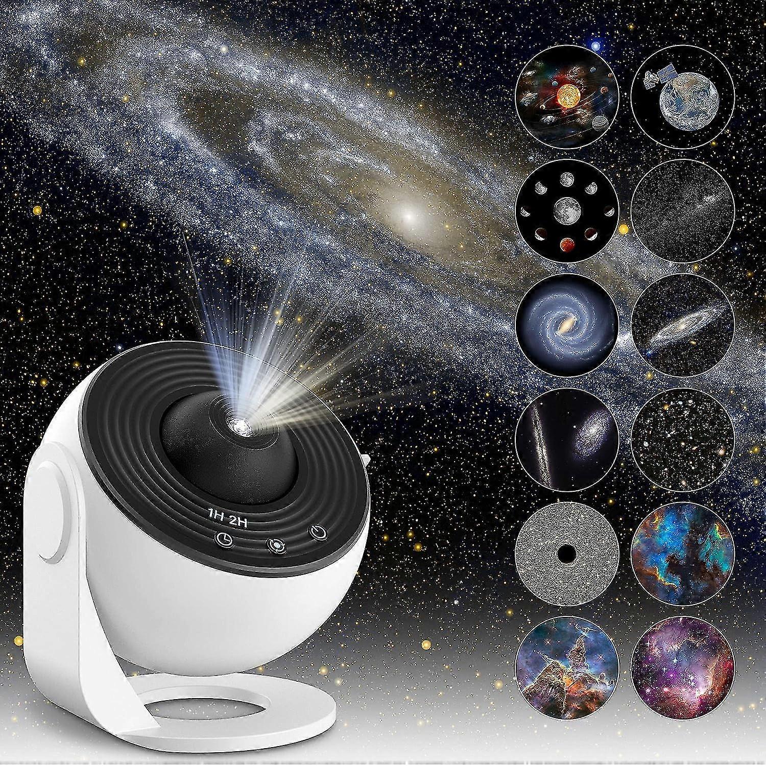 Planetarium Star Projector, Galaxy Projector, Realistic Starry Sky Night Light With 12 Movie Discs, Solar System Constellation Moon For Kids Bedroom L