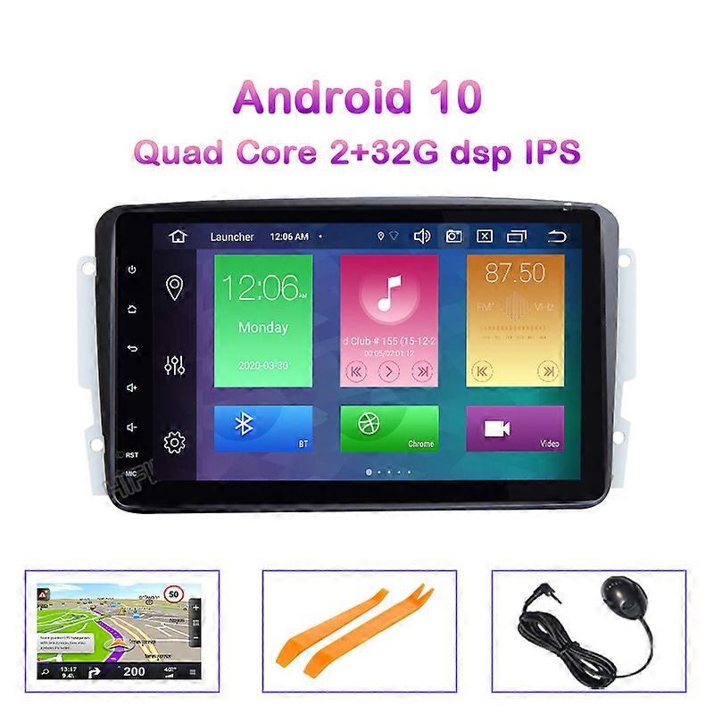 DSP IPS Android 10 2 Din Car DVD Player For Mercedes Benz CLK W209 W203 W463 Wifi 4G GPS Bluetooth Radio Stereo audio media DVR