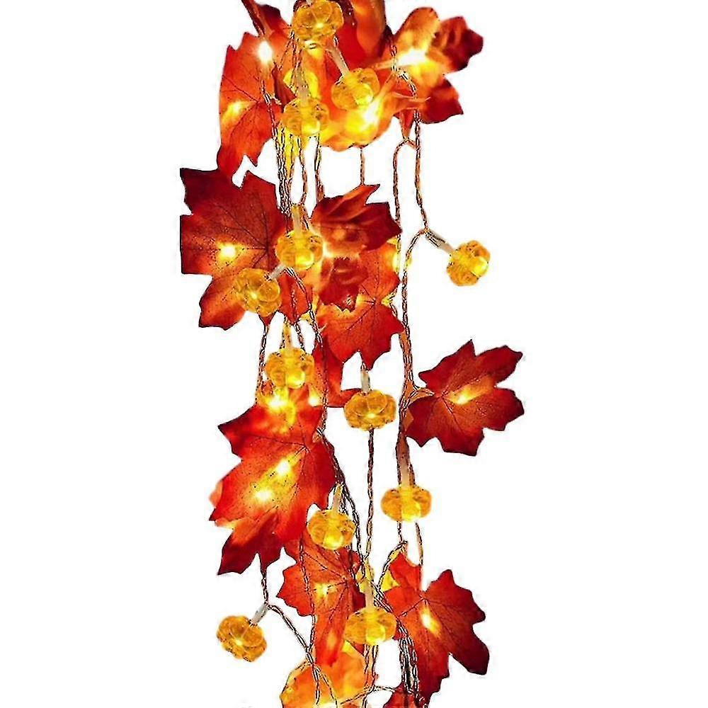 Halloween Led Maple Leaf Jack-o-lantern