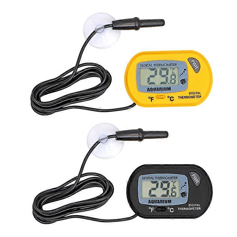 Digital Lcd Aquarium Thermometer Waterproof Fish Tank Sensor with Probe Temperature Sensor Measuring Tool with Suction Cup