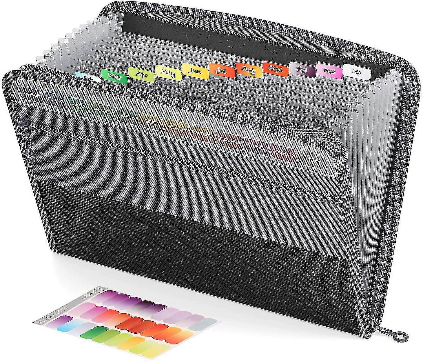 Expandable Document Pockets 13 Pockets,a4 Document Sorter With Zipper,documents