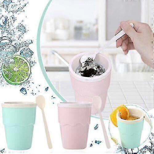 Slushy Maker Cup With Spoon, Quick Frozen Smoothies Cup Magic Slushy Cup, Homemade Protable Smoothie Mug