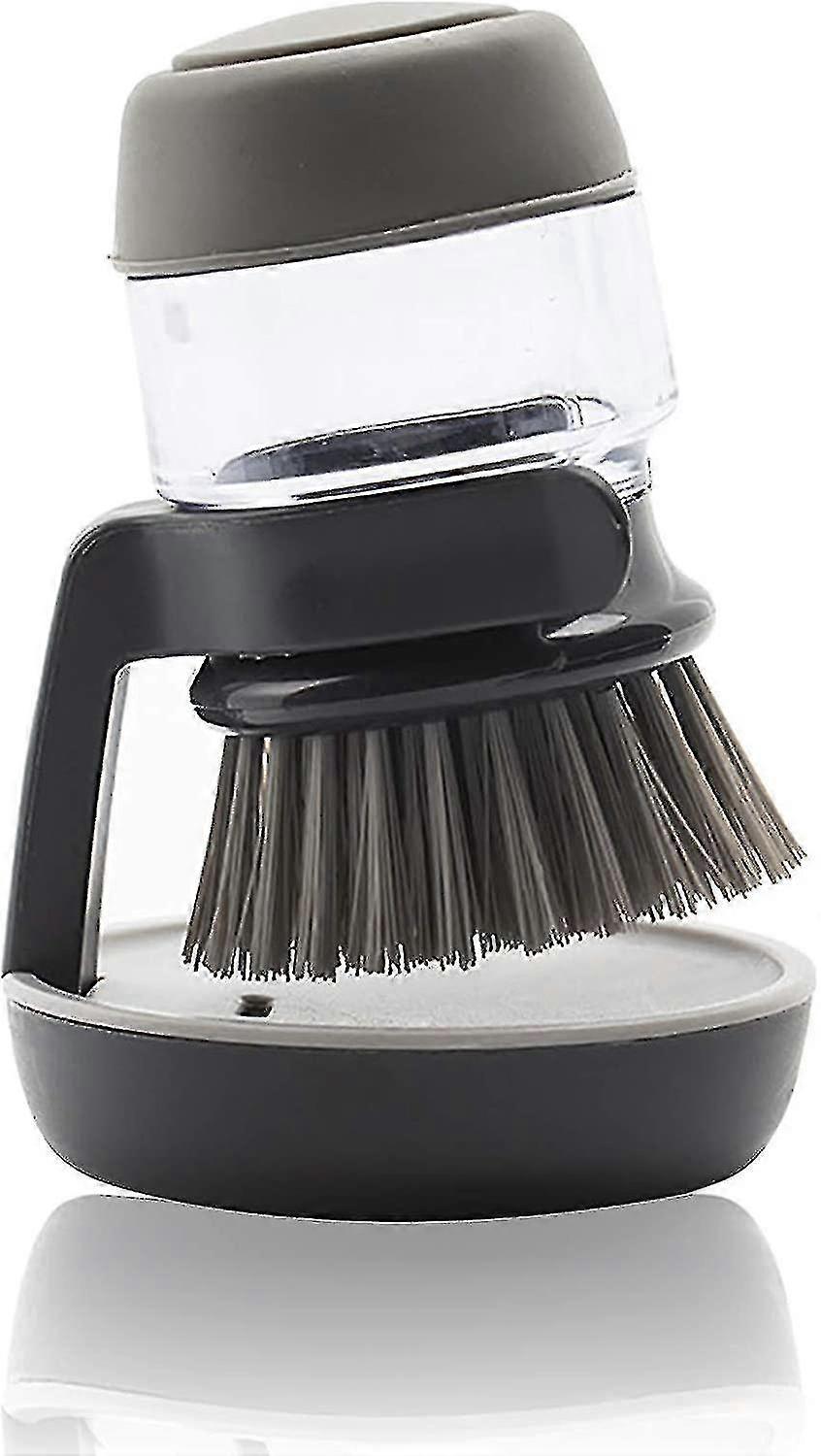 Palm Brush Upgraded,dish Brush Kitchen Soap Dispensing Brush Gray
