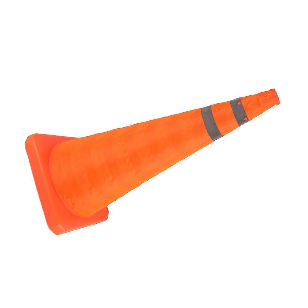 Collapsible Safety Traffic Cone with Reflective Collar Extendable Road Safety Cone for Road Parking Driving Practice 70cm/27.6in