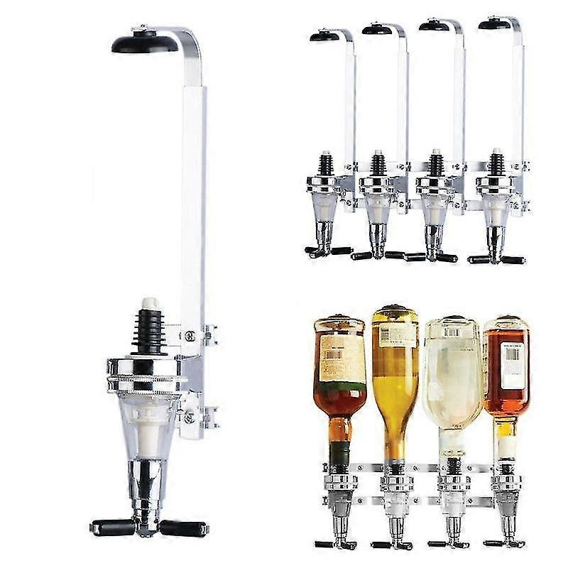25/30/45ml Supporto a parete 4 bottiglie di birra Distributore di vino Home Bar Pourer Rack