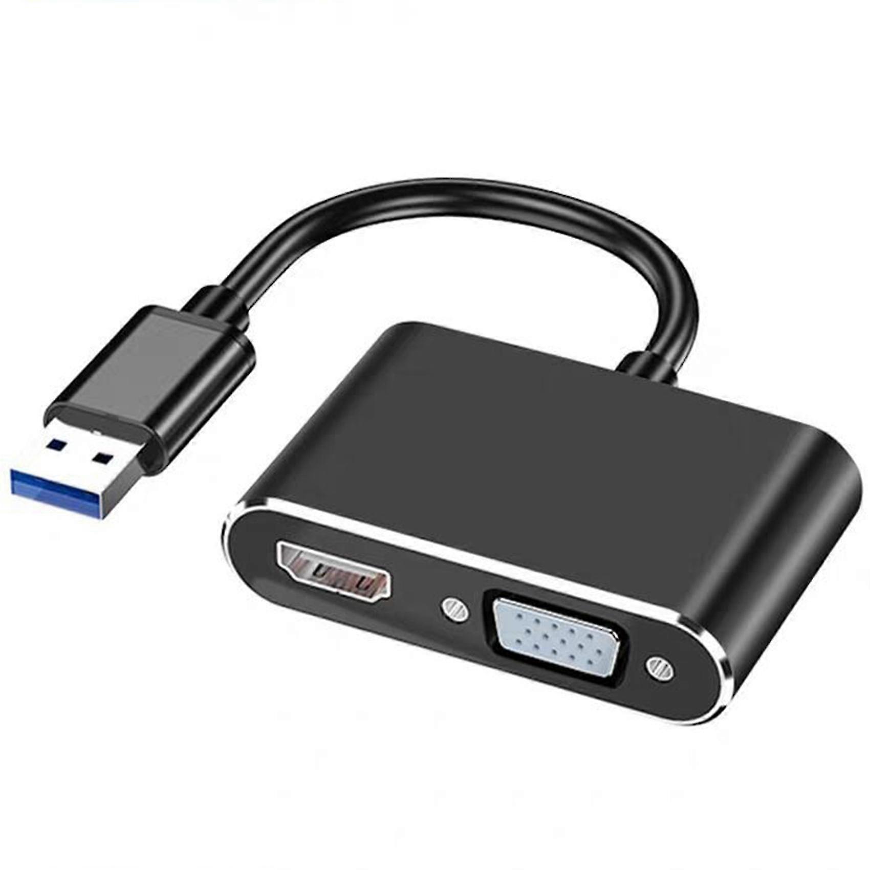 Usb3.0 To -compatible +vga Hd Screen Simultaneous Display Converter, Support 1080p, For Xp Win 7/8/