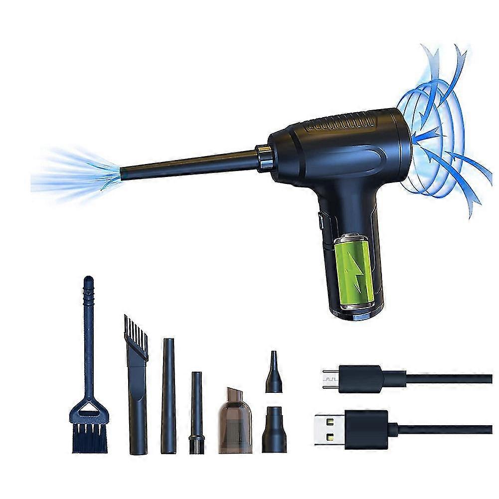 Compressed Air Duster, 2-in-1 Vacuum ,keyboard Cleaner, 50,000rmp 6000mah Generation Canned Air Spr