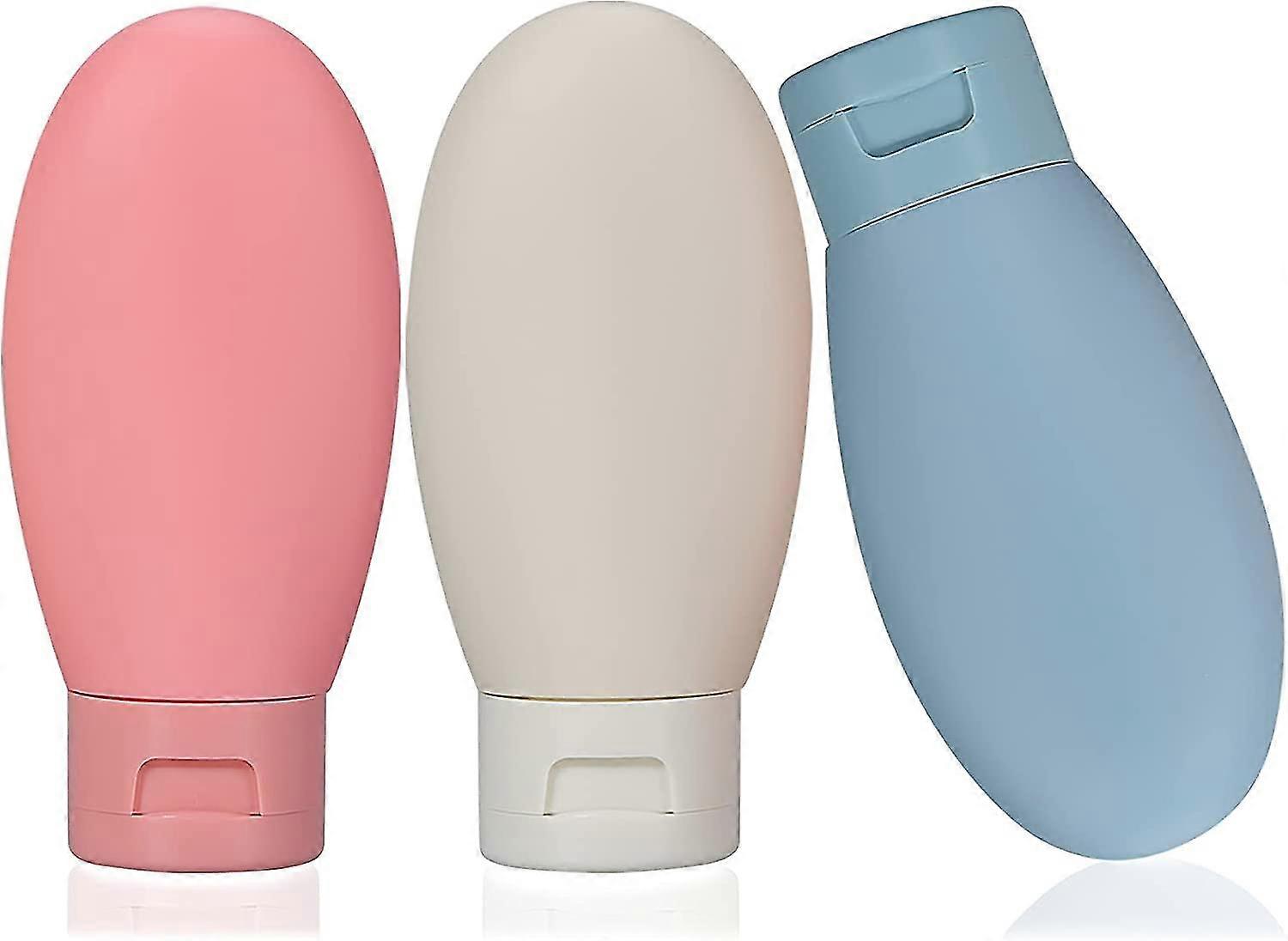 3 Piece Travel Bottle Set, 60ml Travel Bottles & Containers, Small Mini Empty