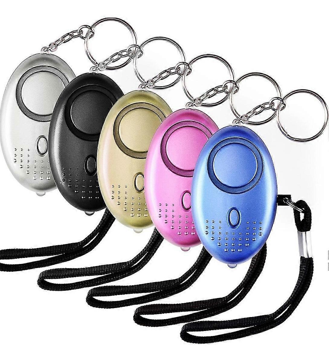 Key Chain Security Alarms With Led Flashlight(multicolor)(5pcs)
