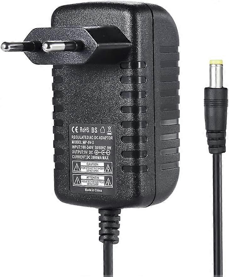 Guitar Pedal Power Supply 9V 2A Guitar Effect Power Supply Converter Low 100~240V Input EU Plug