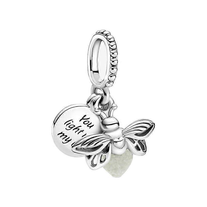 Lysende Firefly Anheng Sølv Charms Perler
