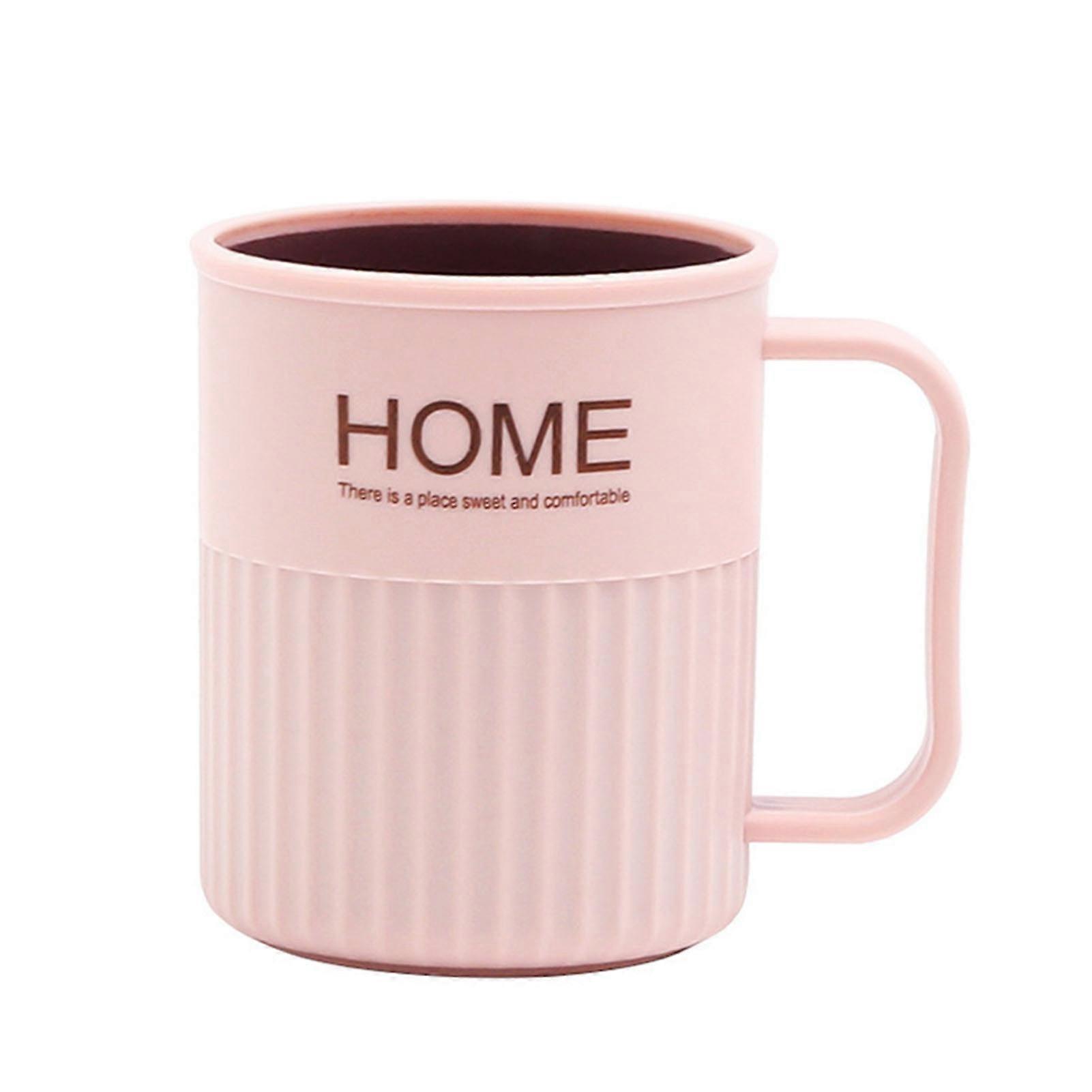 Mouthwash Cup Ergonomic Large Capacity Double Layer with Handle Burr-free PP Creative Two-color Mouthwash Cup for Home KAESI