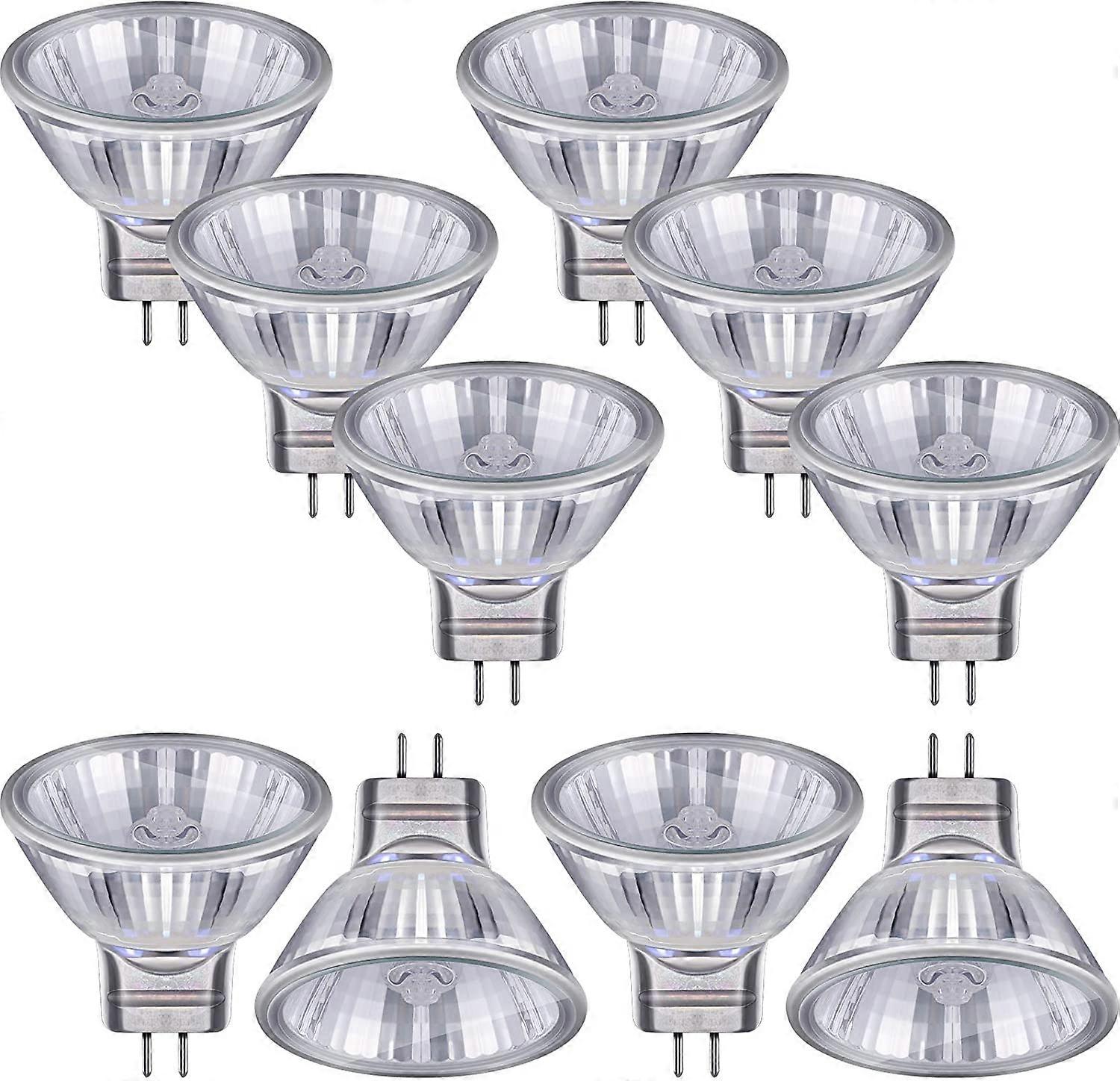 10pcs Tungsten Halogen Lamp Cups 12V Low Voltage MR16 Quartz Halogen Spotlight Cups (20W)