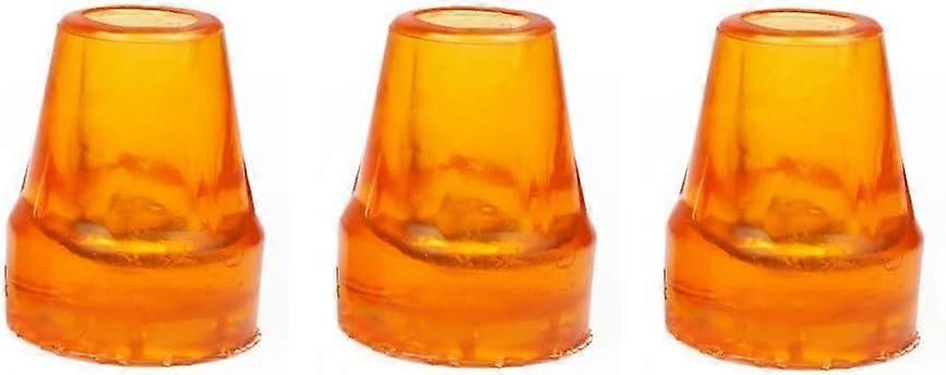 3Pcs Crutch Tip, 19mm Crutch Tip, Universal Walking Cane Tip, Heavy Duty Walking Cane Replacement Tip (Orange)