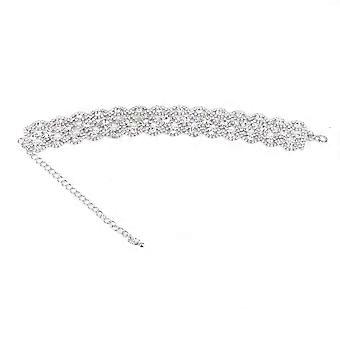 Collana girocollo serpentina e strass rettangolari (Dorata) - Piccole