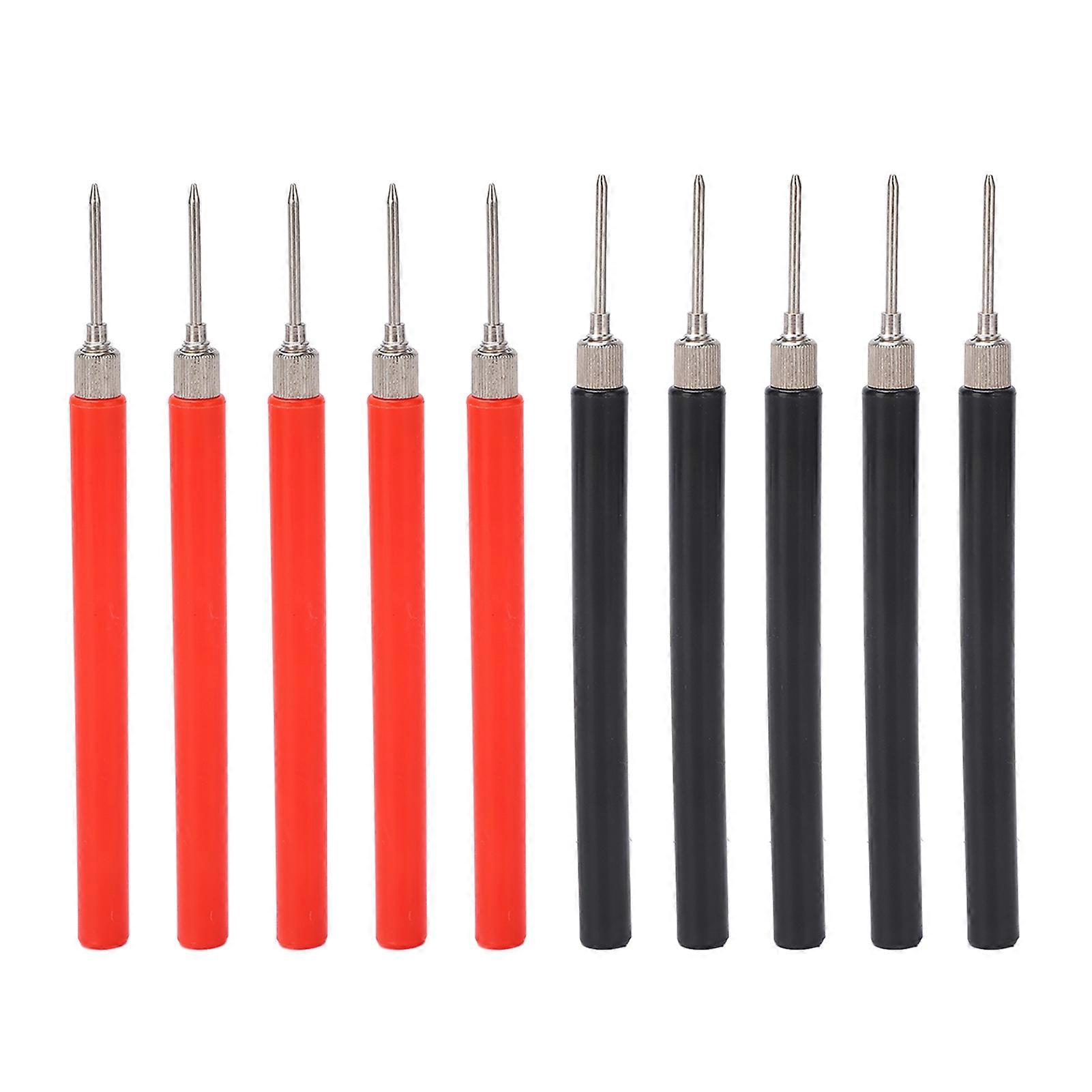 Test Probe Pin Red Black DIY Screw Connection Universal Multimeter Test Lead Needle for Circuit