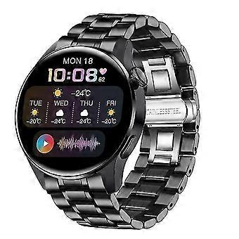 Chronus Smartwatch para hombres, llamadas Bluetooth, detección de frecuencia cardíaca para Android Iosblack