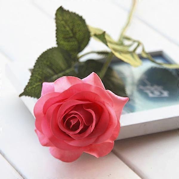 20 Heads Real Touch Latex Rose Artificial Daisy Flowers Home Decor Pink