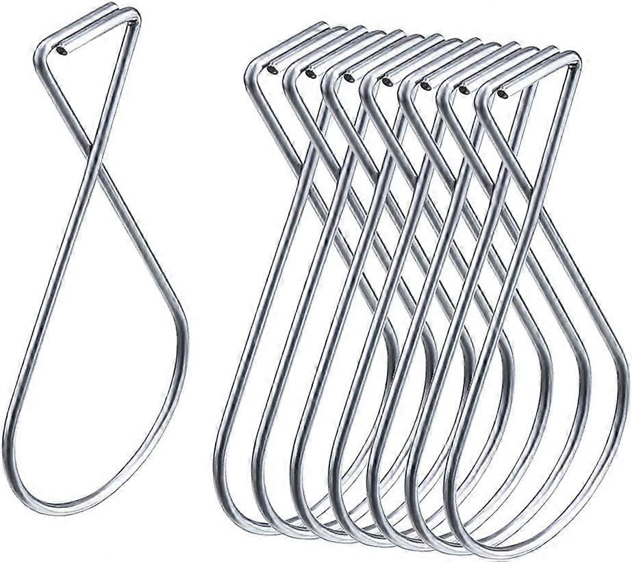 For Pack of 100 8-Shaped Spring Steel Ceiling Hooks - Suitable for Suspended, Trellis, False Ceilings, Christmas and Office Decorations, Ceiling Hangi