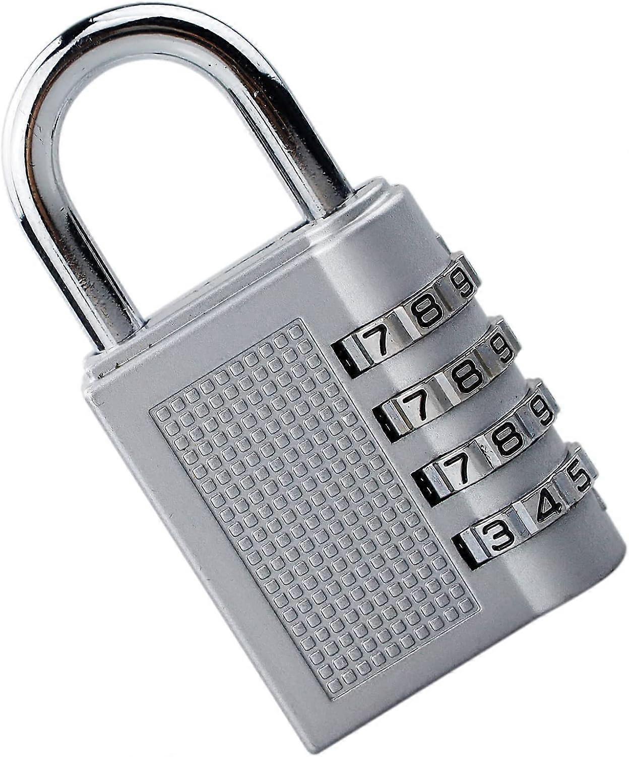 Large Combination Padlock, 4 Digit Combination Lock for Gym Locker, School Locker, Shed, Fence, Hasp, Garage (Black)