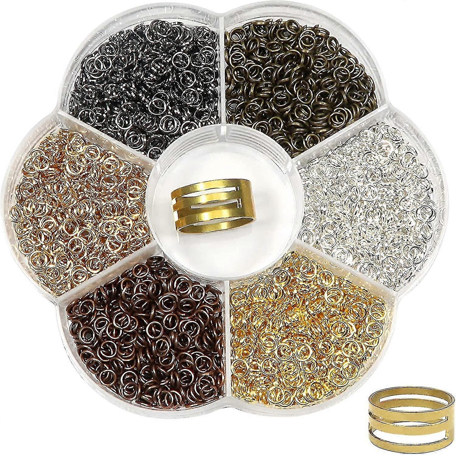 2023-2400pcs 4mm متعدد الألوان فتح القفز خواتم المجوهرات النتائج مجوهرات موصل هدية