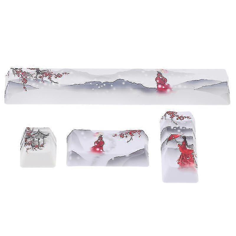 Watermelon Red Keyboard Keys & Caps 4pcs Pbt Keycaps Mechanical Keyboard Switches Keyca