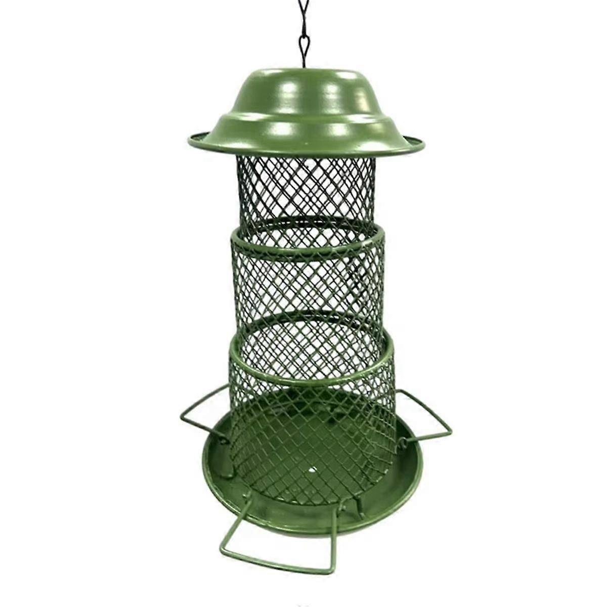 في الهواء الطلق المعادن الطيور المغذية المحمولة تلسكوبية معلقة الطيور المغذية صينية مكافحة السنجاب الطيور المغذية PE