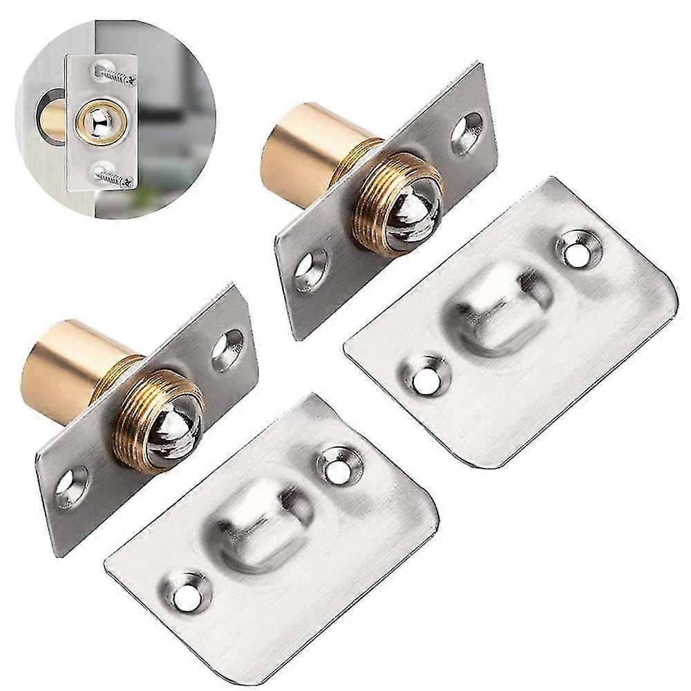 2pcs Cabinet Door Ball Catch, Stainless Steel Adjustable Roller Catch