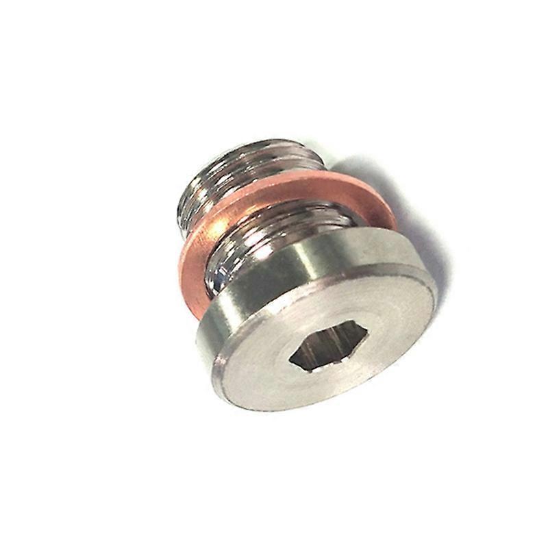 O2 Oxygen Sensor Stainless Steel Hex Bung Plug Nut Stepped Cap M12x1.25 Thread