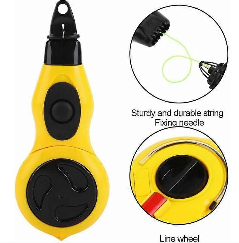 15m/49ft Ink Marker,Chalk Rappelling Rope Automatic Recall Instrument Tool for Carpenter Woodworking RT-M02